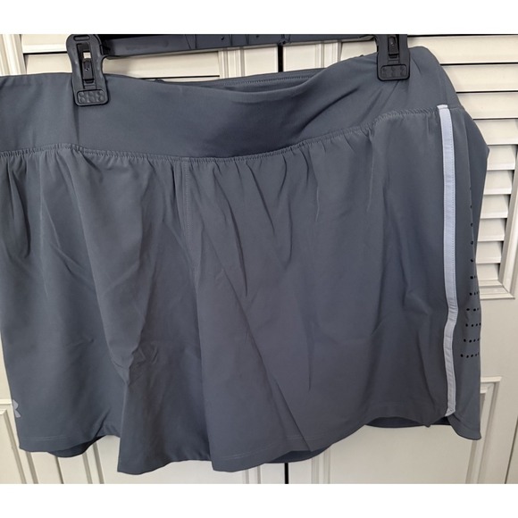 Under Armour Speed Pocket Running Shorts Mens 2XL Gray 5 Inch Performance Lined - Picture 1 of 7